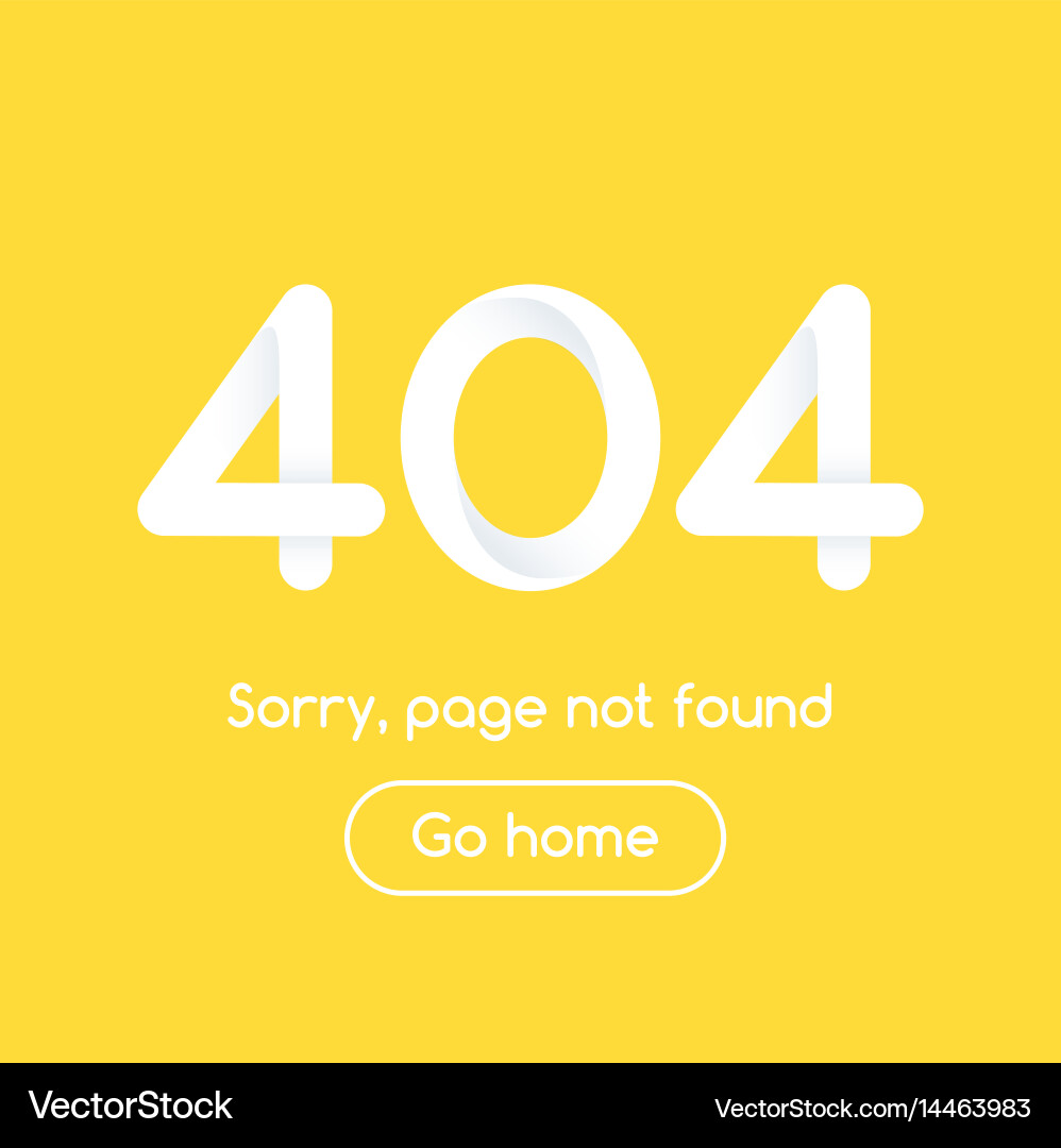 Error 404 page not found Vector Image