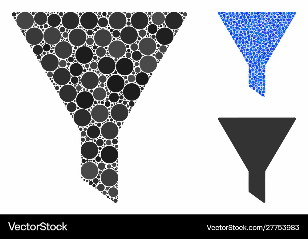 Filter composition icon round dots Filter composition icon round dots vector image