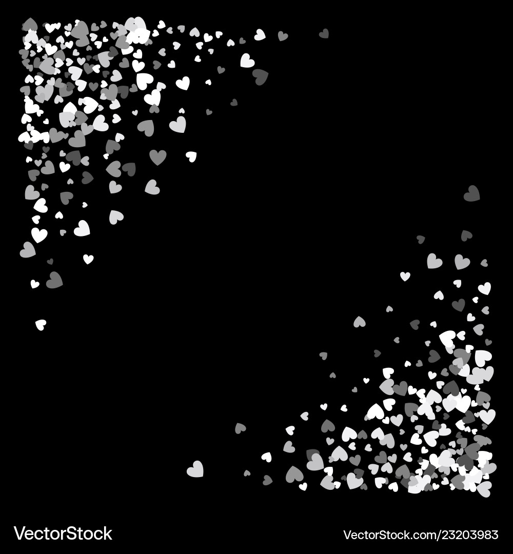 Frame or border of random scatter hearts Frame or border of random scatter hearts vector image