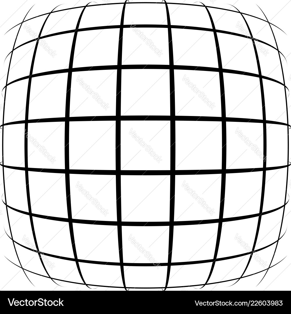 Grid mesh lattice with distortion warp effect Grid mesh lattice with distortion warp effect vector image
