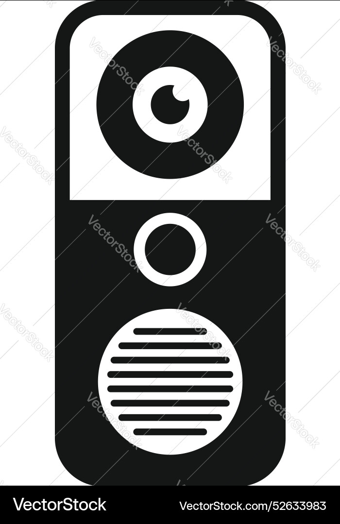 Intercom system offering enhanced security vector image
