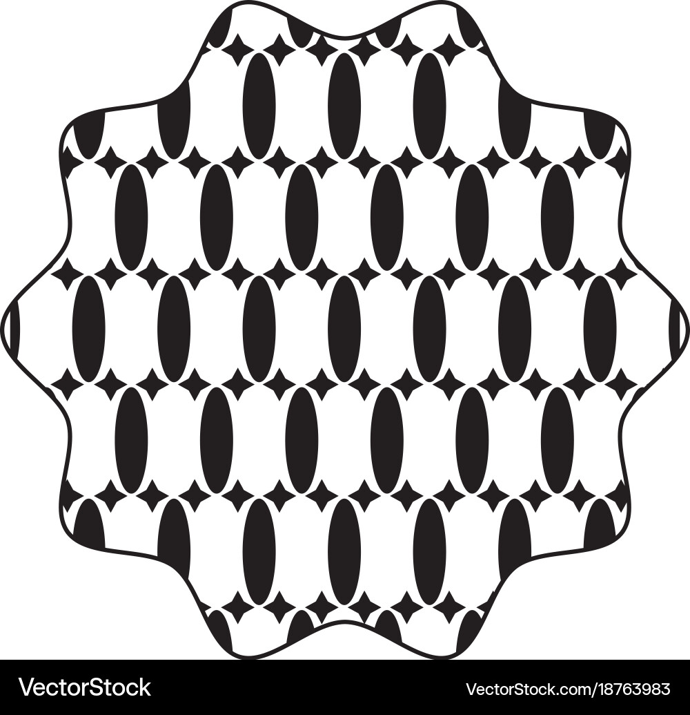 Isolated pattern seal stamp design Vector Image