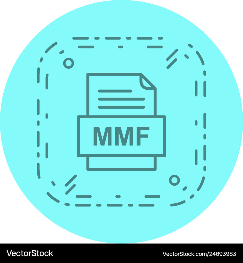 Mmf file document icon vector image