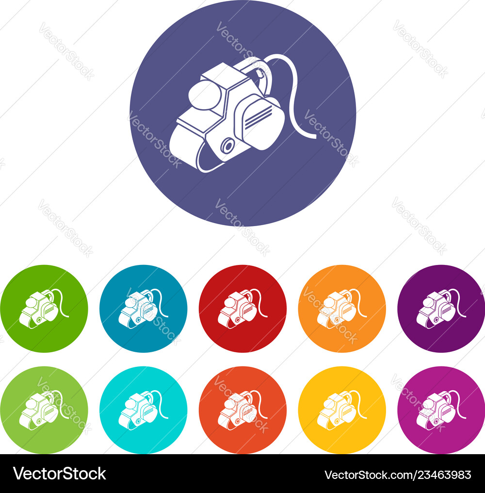 Power tool icons set color Power tool icons set color vector image