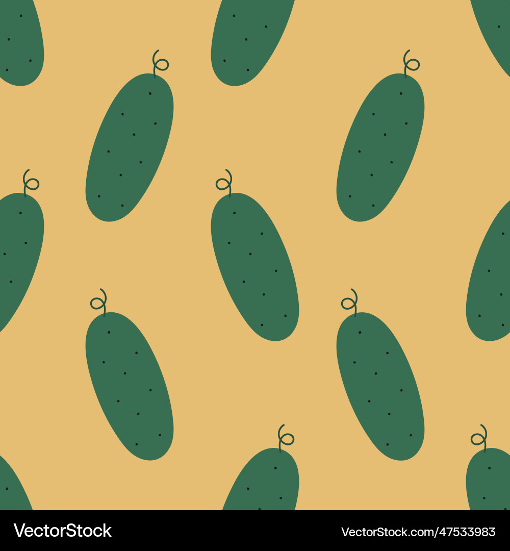 Seamless pattern with cucumber Seamless pattern with cucumber Vector Image