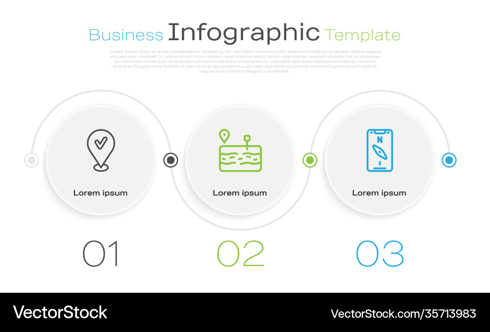 Set line location with check mark broken road Vector Image