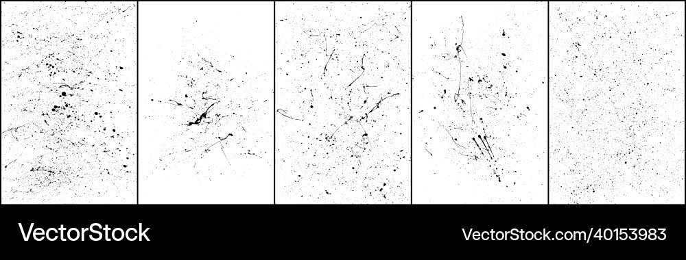 Set of black blobs isolated on white Set of black blobs isolated on white vector image