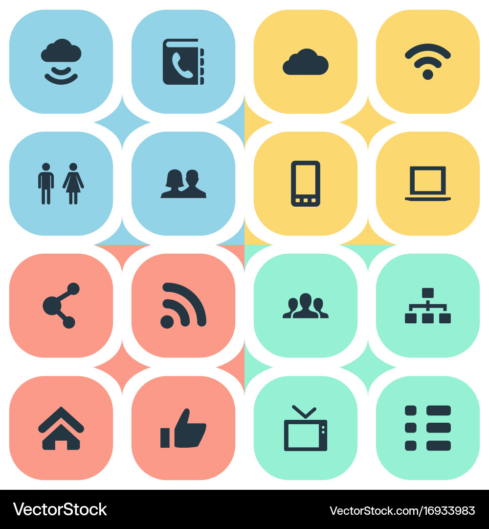Set of simple communication vector image