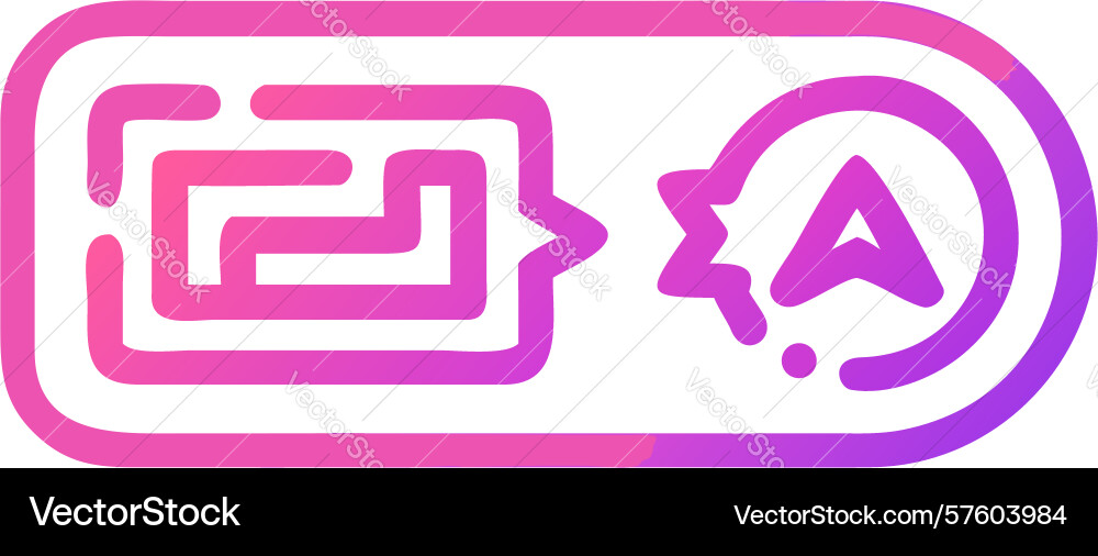 Abstract maze pattern user experience icon design vector image
