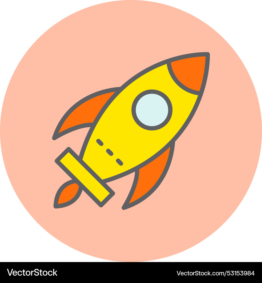 Boost line filled circle icon Vector Image