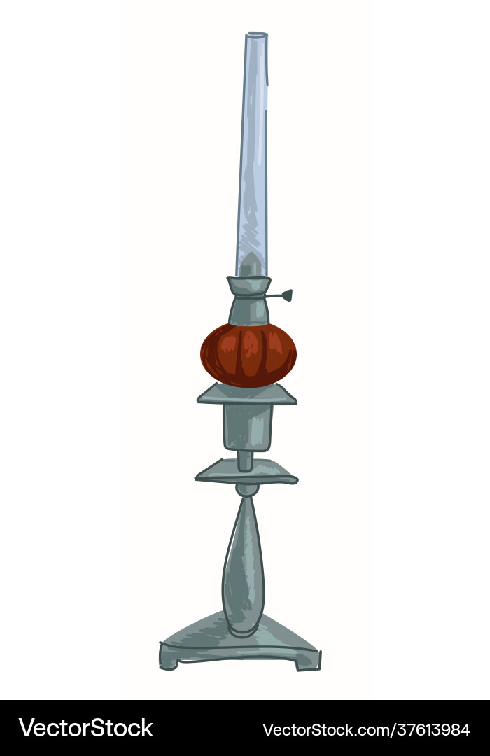 Candelabra made silver vintage candlestick Candelabra made silver vintage candlestick vector image