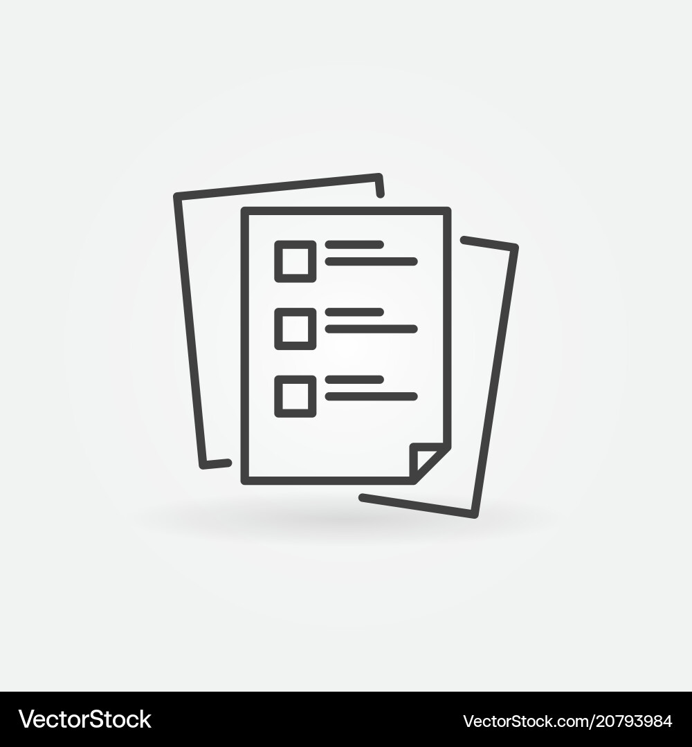 Checklist Icon - Blue Task List vector image