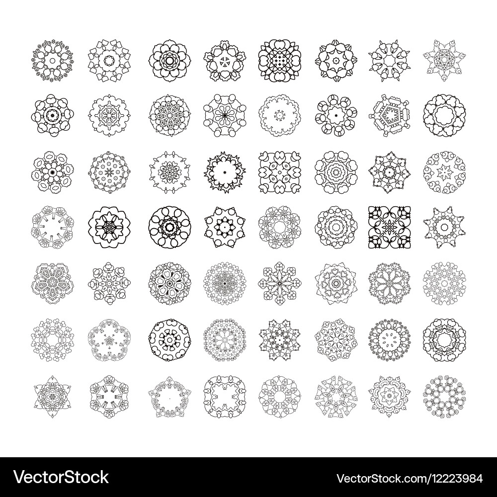Circular pattern set Vector Image