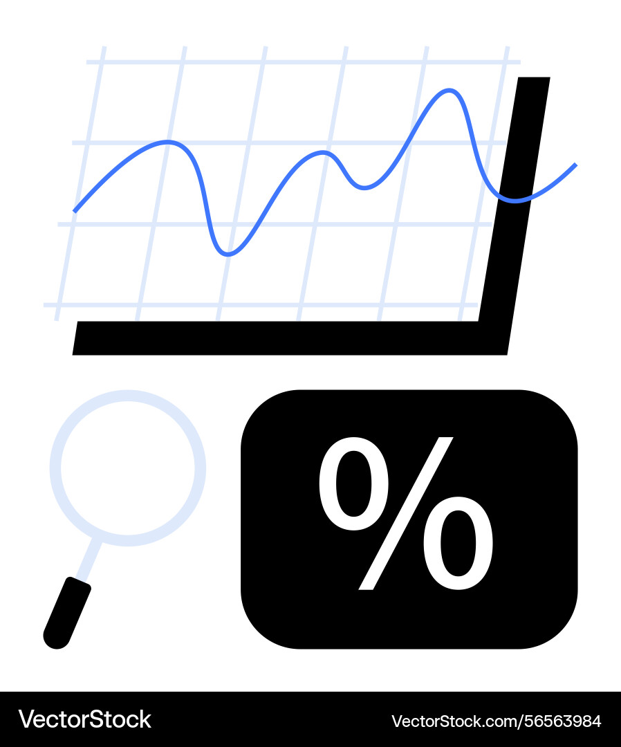 Data analysis with graph showing trends Data analysis with graph showing trends Vector Image