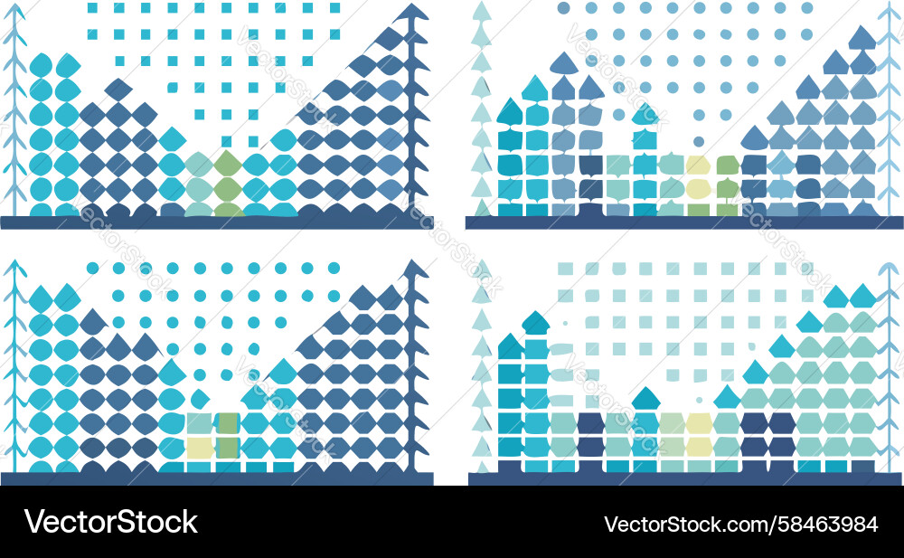 Data Dot Pattern Charts Vector Image