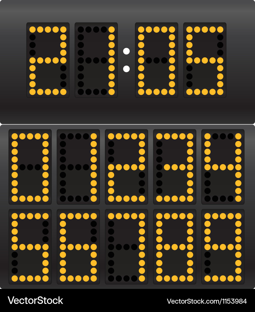 Digital Clock Display vector image