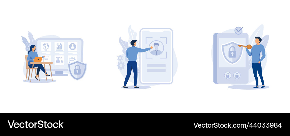 Digital security information privacy verification vector image