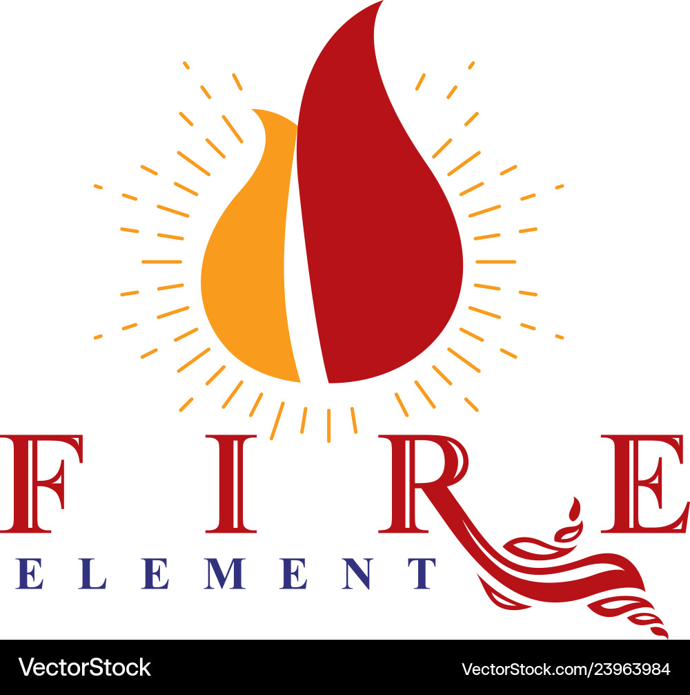 Energie der Flammenfeuerelement abstrakt Vektorbild