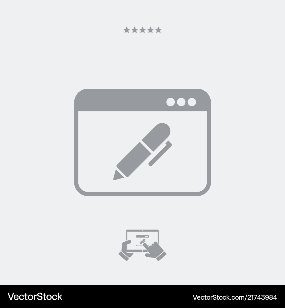 Icon of application for handwriting Icon of application for handwriting vector image