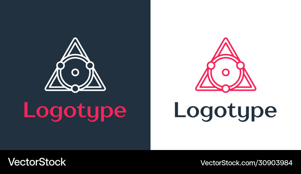 Logotype line chalkboard with function Logotype line chalkboard with function Vector Image