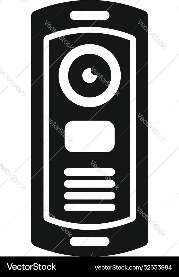 Modern intercom system providing enhanced security vector image