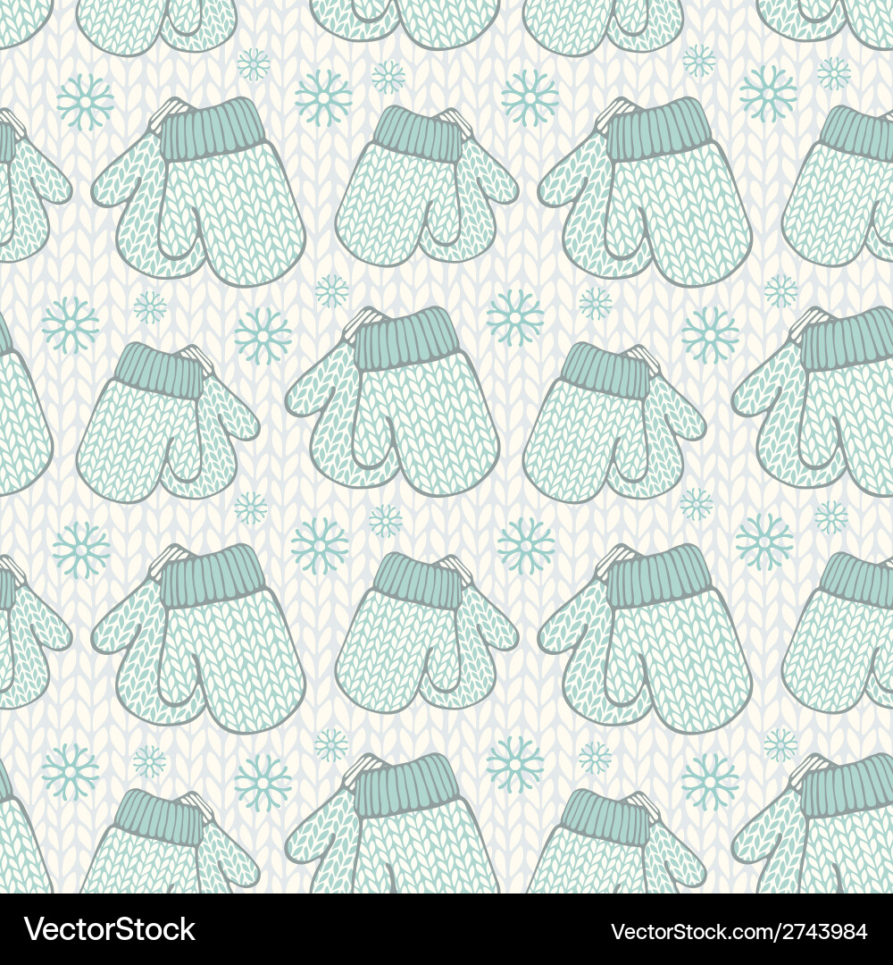 Seamless pattern with colorful stylized knitted vector image