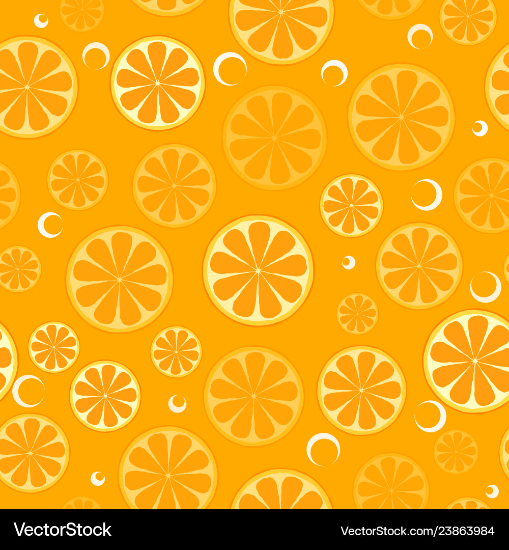 Seamless pattern with sliced oranges background Seamless pattern with sliced oranges background vector image