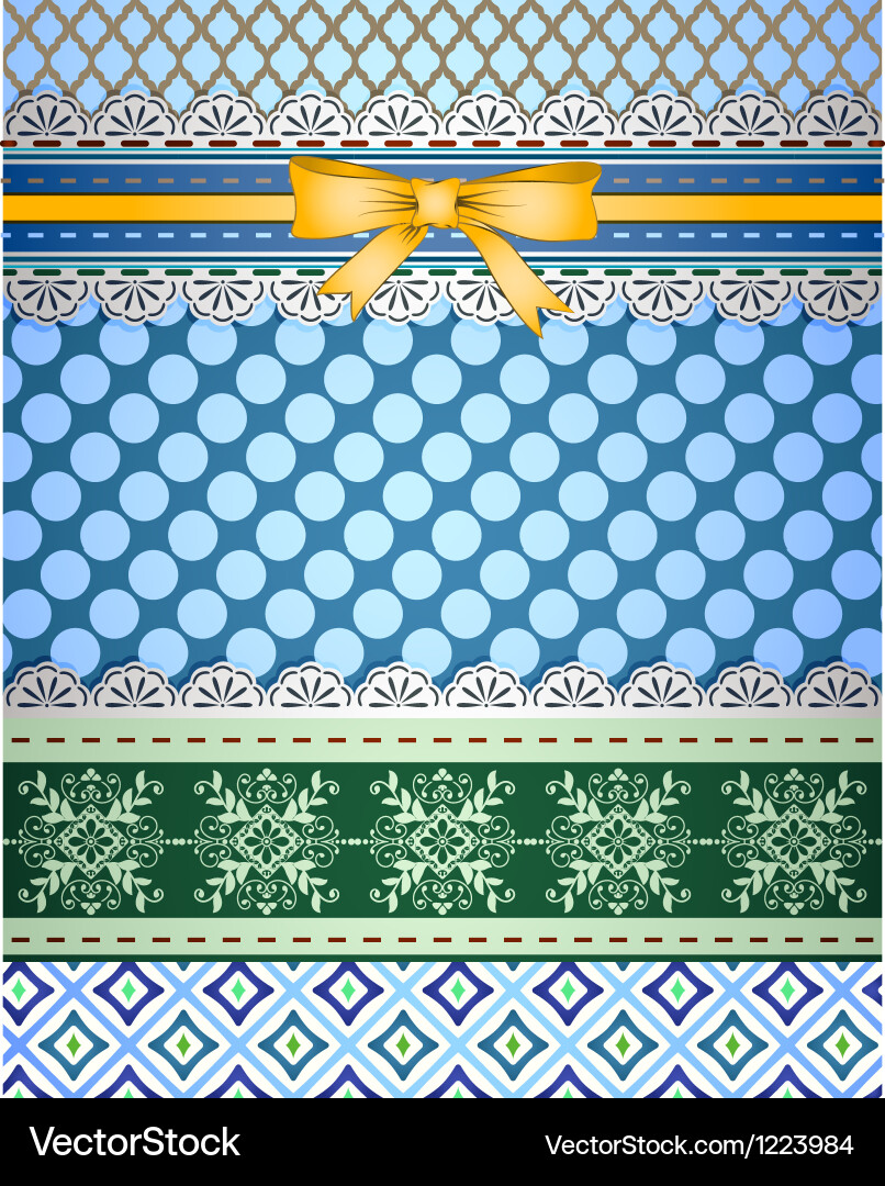Set of patterns and borders for scrapbooking Vector Image