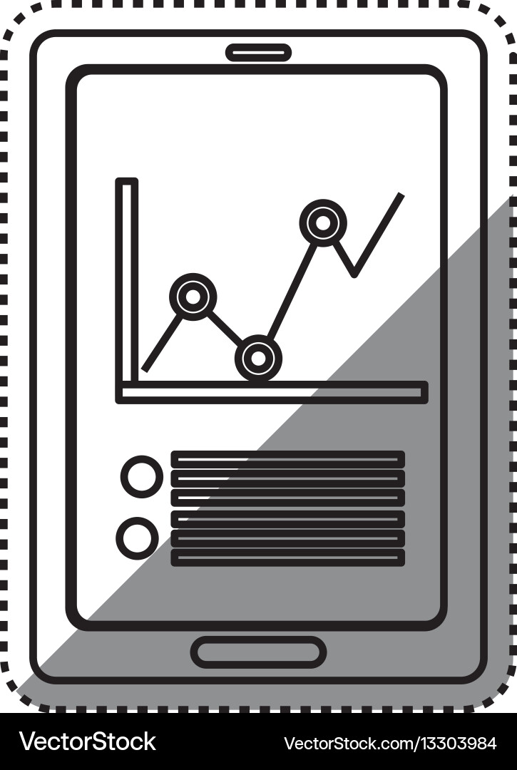 Statistic graph report vector image