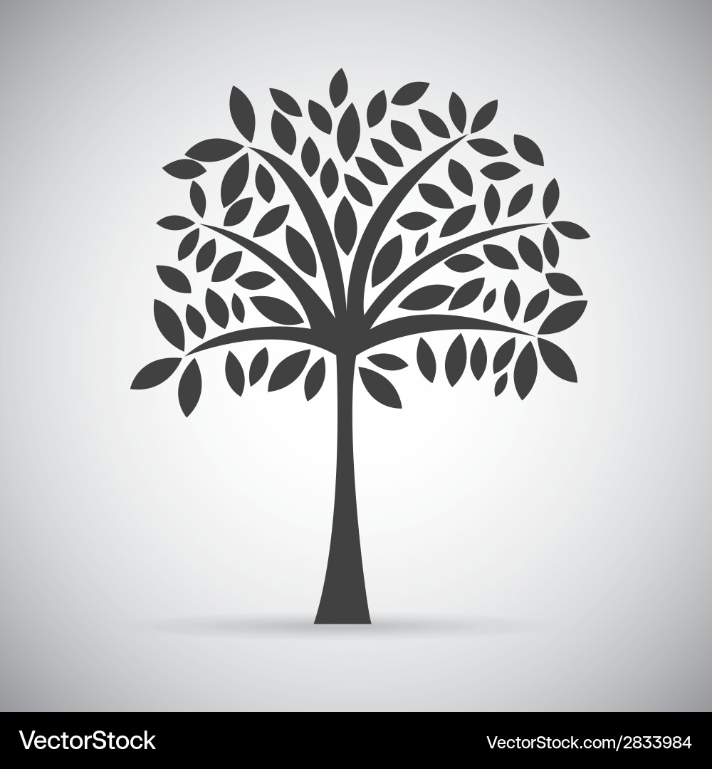 Tree design over gray background vector image