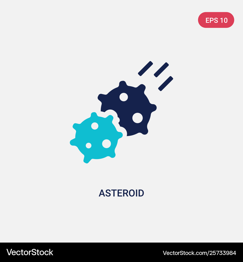 Two color asteroid icon from astronomy concept Two color asteroid icon from astronomy concept vector image