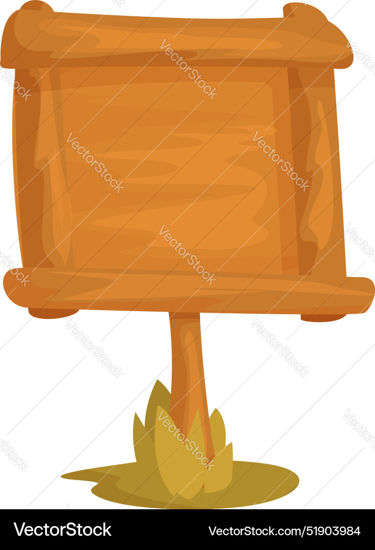 Wooden signpost pointing with blank space for text Wooden signpost pointing with blank space for text vector image
