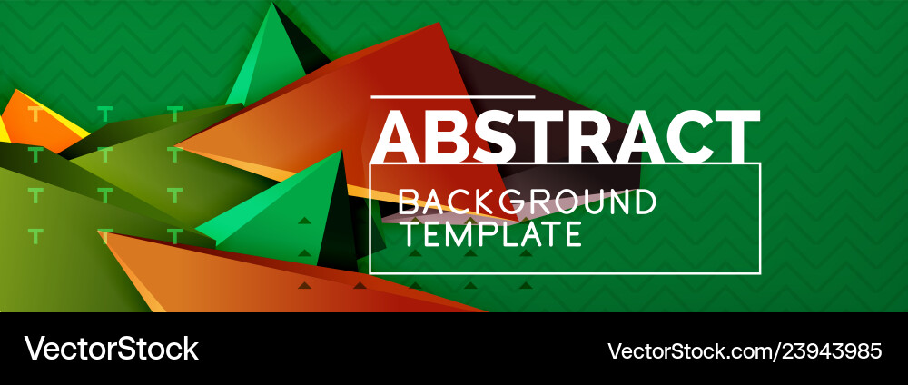 3D Triangular Origami Background vector image