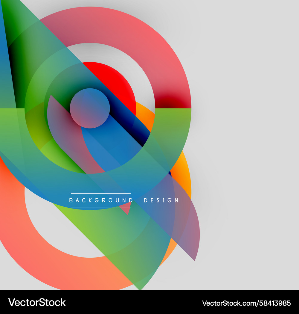 Abstract colorful circles overlap creating Abstract colorful circles overlap creating Vector Image