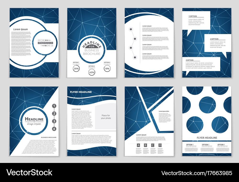 Abstract layout background set for art Vector Image