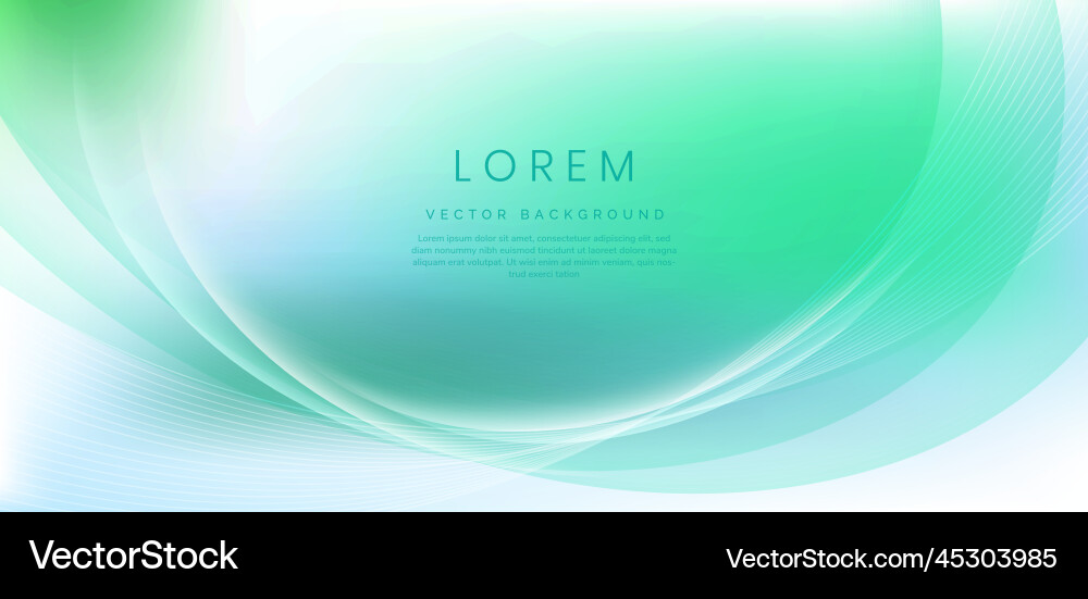 Abstract soft green wavy and curved line Vector Image