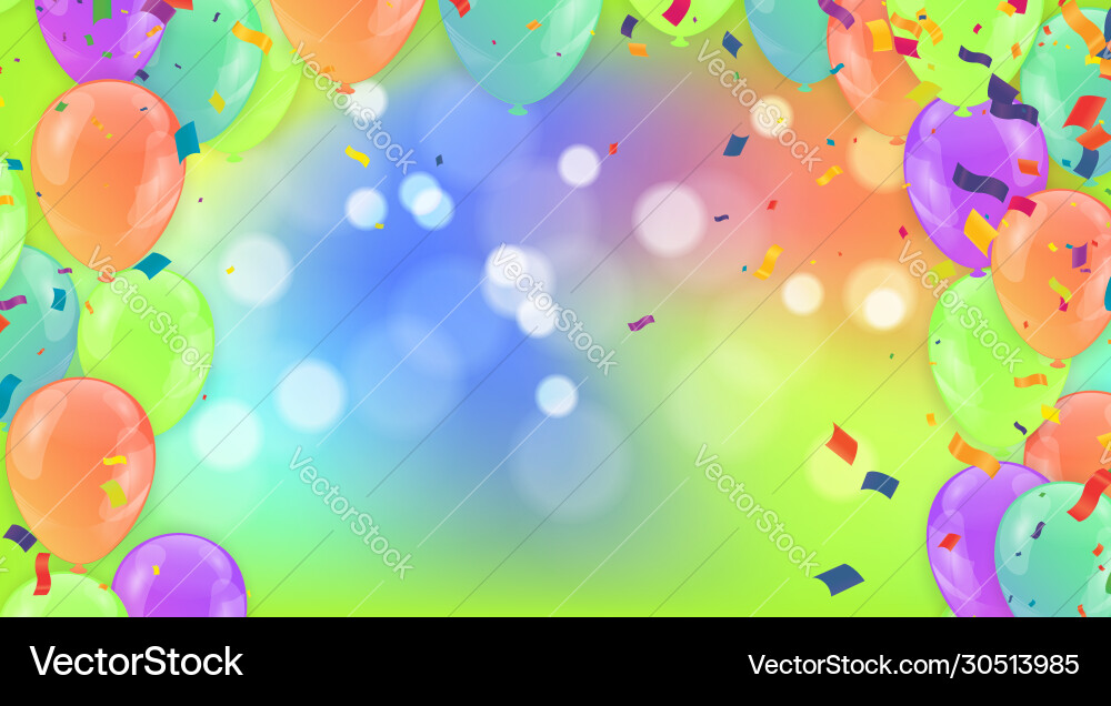 Ballons bunte Konfetti Feier Karneval Ballons bunte Konfetti Feier Karneval vektorbild