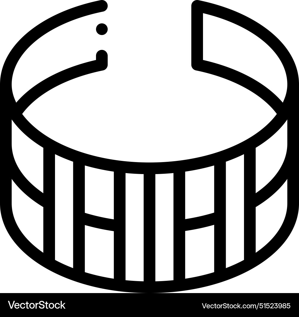 Bangle icon thin linear style design isolated Bangle icon thin linear style design isolated Vector Image