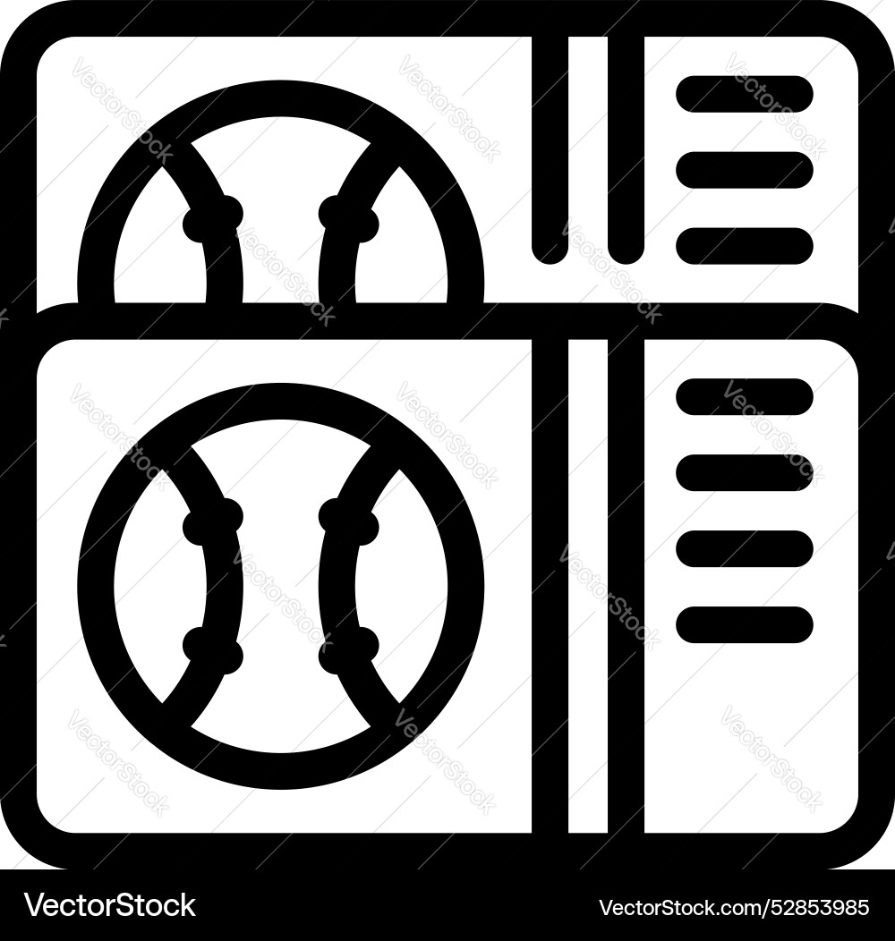 Baseball scoreboard showing game progress with two Vector Image