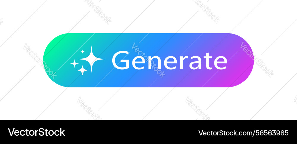 Create generate artificial intelligence button Create generate artificial intelligence button vector image