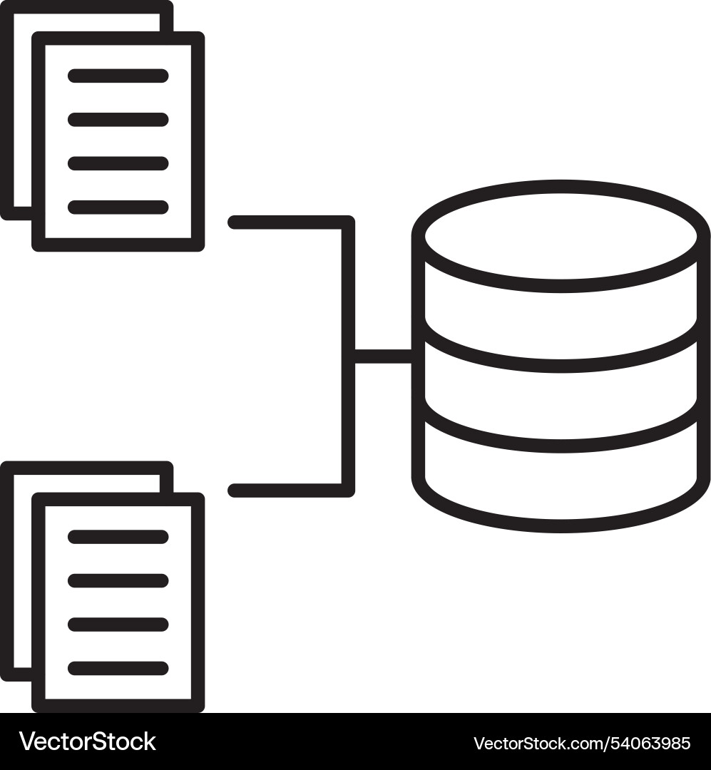 Data collection line icon design Vector Image