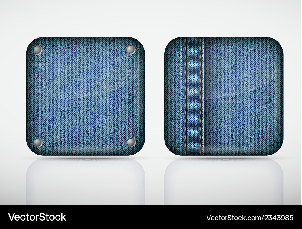 Denim Button Icons - Texture Royalty Free Vector Image
