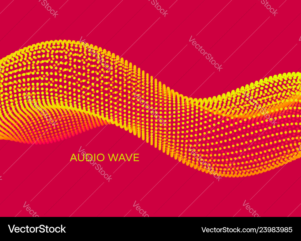 Dynamic Particle Wave Background vector image