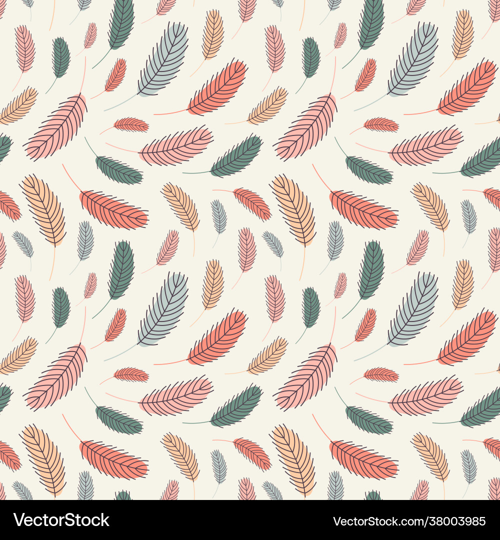 Feathers seamless pattern Feathers seamless pattern vector image