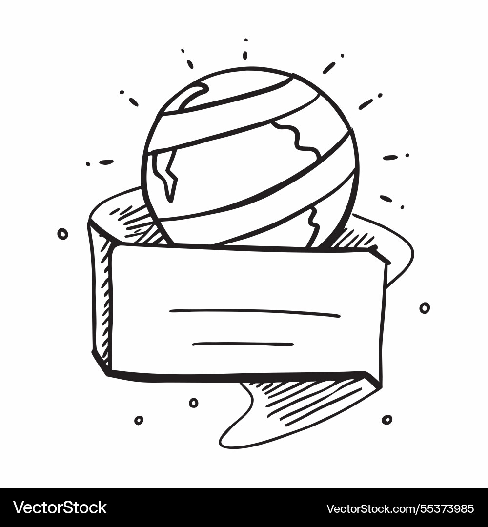 Flat design as globe icon with copy space Vector Image