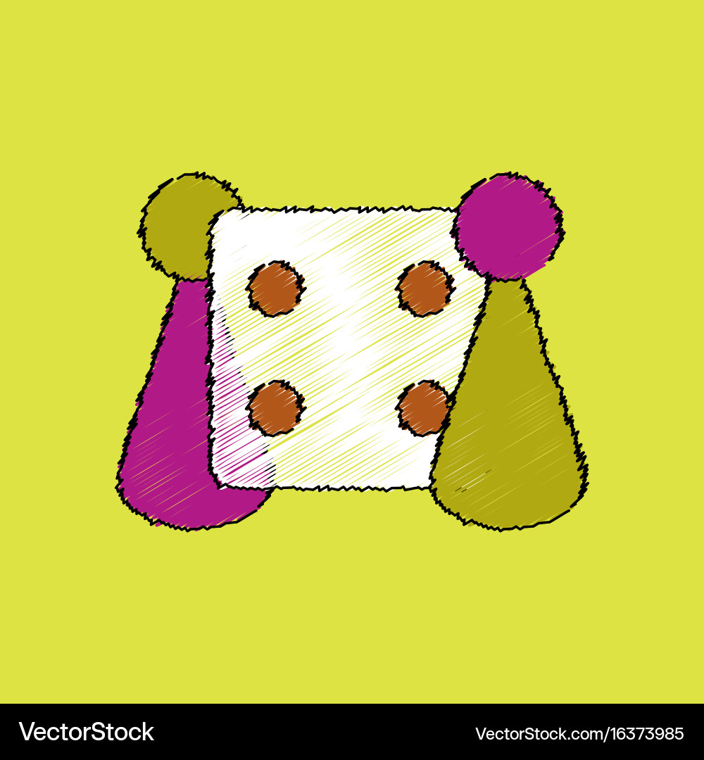 Flat shading style icon board game and dice Vector Image