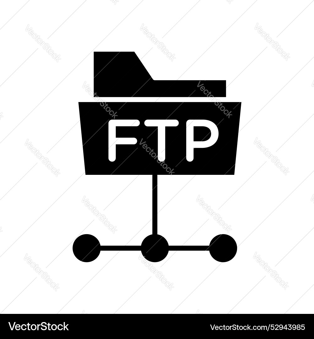Ftp icon set server web connection symbol Ftp icon set server web connection symbol vector image