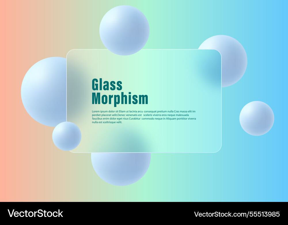 Gradient background with translucent glass Gradient background with translucent glass vector image