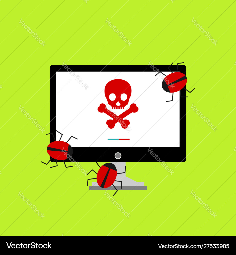 Hacker activity computeralert notification Hacker activity computeralert notification vector image