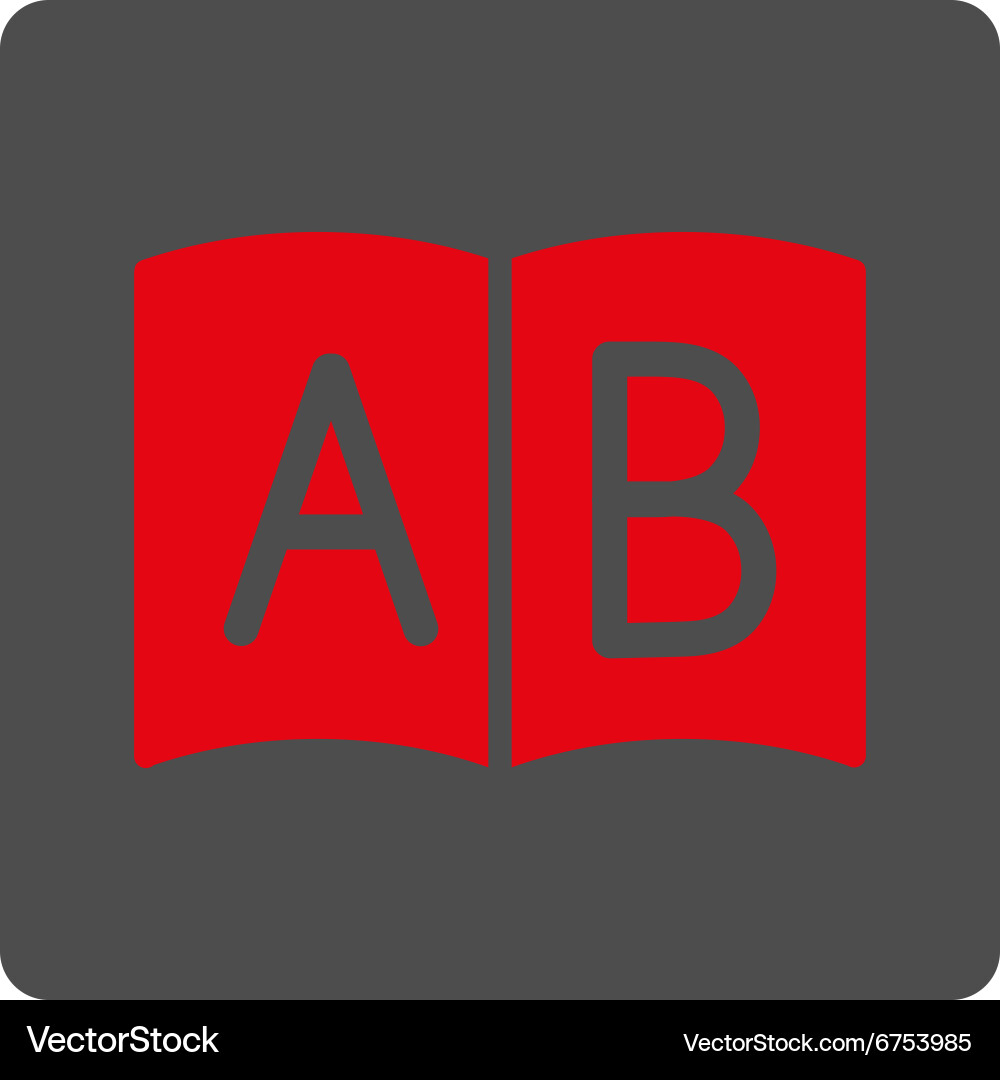 Handbook rounded square button vector image